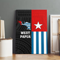 West Papua Canvas Wall Art Polynesian Pattern With Coat Of Arms LT05 - Polynesian Pride