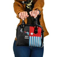 West Papua Shoulder Handbag Polynesian Pattern With Coat Of Arms LT05 One Size Blue - Polynesian Pride