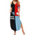 Personalised West Papua Summer Maxi Dress Polynesian Pattern With Coat Of Arms LT05 Women Blue - Polynesian Pride