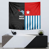 West Papua Tapestry Polynesian Pattern With Coat Of Arms LT05 - Polynesian Pride