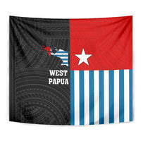 West Papua Tapestry Polynesian Pattern With Coat Of Arms LT05 - Polynesian Pride