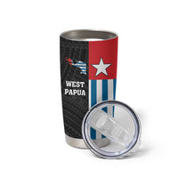 Personalised West Papua Tumbler Cup Polynesian Pattern With Coat Of Arms LT05 - Polynesian Pride