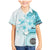 Samoa Siapo Pattern With Teal Hibiscus Family Matching Mermaid Dress and Hawaiian Shirt LT05 Son's Shirt Teal - Polynesian Pride