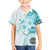 Samoa Siapo Pattern With Teal Hibiscus Family Matching Tank Maxi Dress and Hawaiian Shirt LT05 Son's Shirt Teal - Polynesian Pride