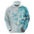 Samoa Siapo Pattern With Teal Hibiscus Hoodie LT05 - Polynesian Pride