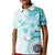 Samoa Siapo Pattern With Teal Hibiscus Kid Polo Shirt LT05 Kid Teal - Polynesian Pride