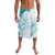 Samoa Siapo Pattern With Teal Hibiscus Lavalava LT05 Teal - Polynesian Pride