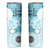 Samoa Siapo Pattern With Teal Hibiscus Skinny Tumbler