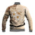 Samoa Siapo Pattern With Beige Hibiscus Baseball Jacket LT05 - Polynesian Pride