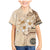 Samoa Siapo Pattern With Beige Hibiscus Family Matching Mermaid Dress and Hawaiian Shirt LT05 Son's Shirt Beige - Polynesian Pride