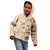 Samoa Siapo Pattern With Beige Hibiscus Kid Hoodie LT05 - Polynesian Pride