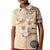 Samoa Siapo Pattern With Beige Hibiscus Kid Polo Shirt LT05 Kid Beige - Polynesian Pride