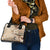 Samoa Siapo Pattern With Beige Hibiscus Shoulder Handbag