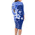 Samoa Siapo Pattern With Navy Hibiscus Family Matching Long Sleeve Bodycon Dress and Hawaiian Shirt LT05 - Polynesian Pride