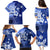 Samoa Siapo Pattern With Navy Hibiscus Family Matching Puletasi and Hawaiian Shirt LT05 - Polynesian Pride