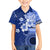 Samoa Siapo Pattern With Navy Hibiscus Family Matching Short Sleeve Bodycon Dress and Hawaiian Shirt LT05 Son's Shirt Navy - Polynesian Pride