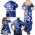 Samoa Siapo Pattern With Navy Hibiscus Family Matching Summer Maxi Dress and Hawaiian Shirt LT05 - Polynesian Pride