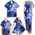 Samoa Siapo Pattern With Navy Hibiscus Family Matching Tank Maxi Dress and Hawaiian Shirt LT05 - Polynesian Pride