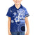 Samoa Siapo Pattern With Navy Hibiscus Kid Hawaiian Shirt LT05 Kid Navy - Polynesian Pride