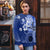 Samoa Siapo Pattern With Navy Hibiscus Ugly Christmas Sweater