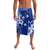 Samoa Siapo Pattern With Navy Hibiscus Lavalava LT05 Navy - Polynesian Pride