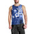 Samoa Siapo Pattern With Navy Hibiscus Men Tank Top LT05 - Polynesian Pride