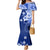 Samoa Siapo Pattern With Navy Hibiscus Mermaid Dress LT05 Women Navy - Polynesian Pride