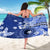 Samoa Siapo Pattern With Navy Hibiscus Sarong