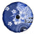 Samoa Siapo Pattern With Navy Hibiscus Spare Tire Cover