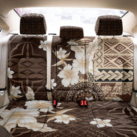 Samoa Siapo Pattern With Brown Hibiscus Back Car Seat Cover LT05 - Polynesian Pride