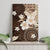 Samoa Siapo Pattern With Brown Hibiscus Canvas Wall Art