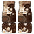 Samoa Siapo Pattern With Brown Hibiscus Car Mats