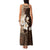 Samoa Siapo Pattern With Brown Hibiscus Family Matching Tank Maxi Dress and Hawaiian Shirt LT05 - Polynesian Pride