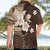 Samoa Siapo Pattern With Brown Hibiscus Hawaiian Shirt LT05 - Polynesian Pride