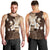 Samoa Siapo Pattern With Brown Hibiscus Men Tank Top LT05 - Polynesian Pride