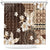 Samoa Siapo Pattern With Brown Hibiscus Shower Curtain