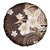 Samoa Siapo Pattern With Brown Hibiscus Spare Tire Cover