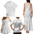 Samoa Siapo Pattern With White Hibiscus Family Matching Tank Maxi Dress and Hawaiian Shirt LT05 - Polynesian Pride