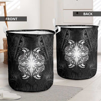 New Zealand Matariki Laundry Basket Maori Moko Black Galaxy LT05 - Polynesian Pride