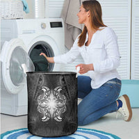 New Zealand Matariki Laundry Basket Maori Moko Black Galaxy LT05 - Polynesian Pride