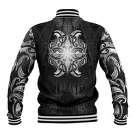 New Zealand Matariki Baseball Jacket Maori Moko Black Galaxy LT05 - Polynesian Pride