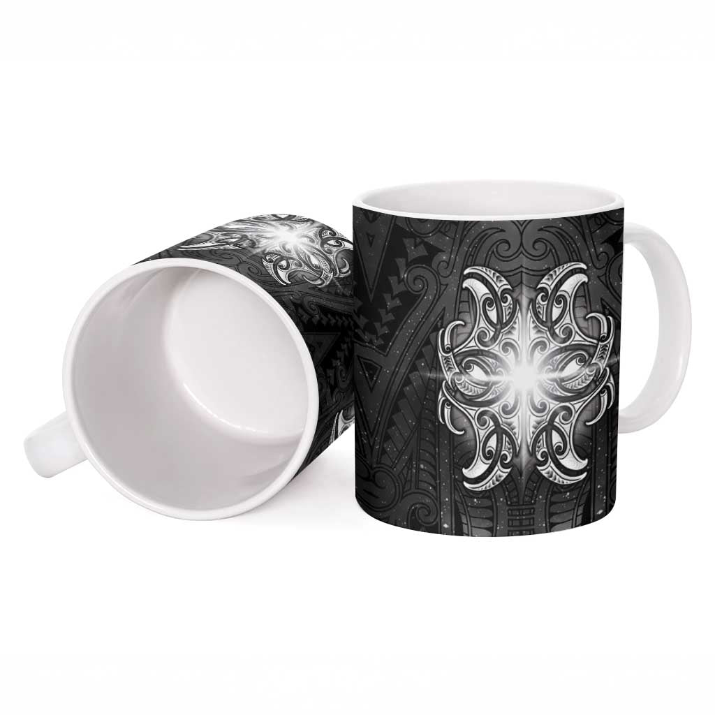 New Zealand Matariki Ceramic Mug Maori Moko Black Galaxy LT05 - Polynesian Pride