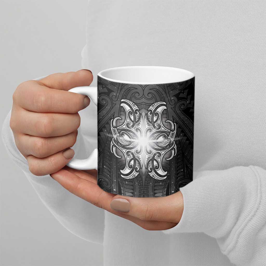 New Zealand Matariki Ceramic Mug Maori Moko Black Galaxy LT05 - Polynesian Pride