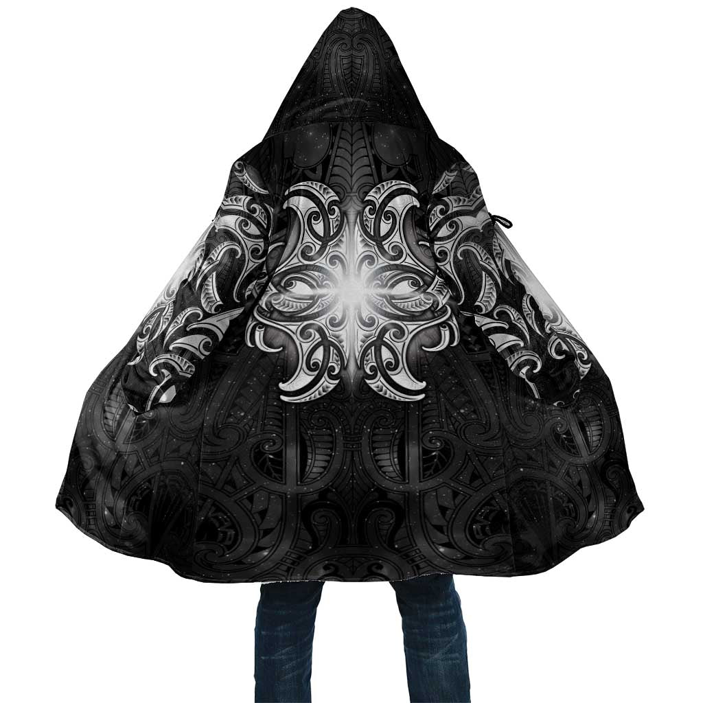 New Zealand Matariki Cloak Maori Moko Black Galaxy LT05 Unisex Black - Polynesian Pride