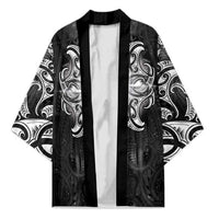 New Zealand Matariki Kimono Maori Moko Black Galaxy LT05 Unisex Black - Polynesian Pride