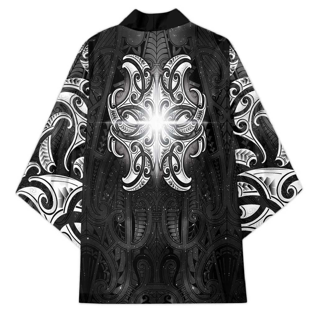 New Zealand Matariki Kimono Maori Moko Black Galaxy LT05 - Polynesian Pride