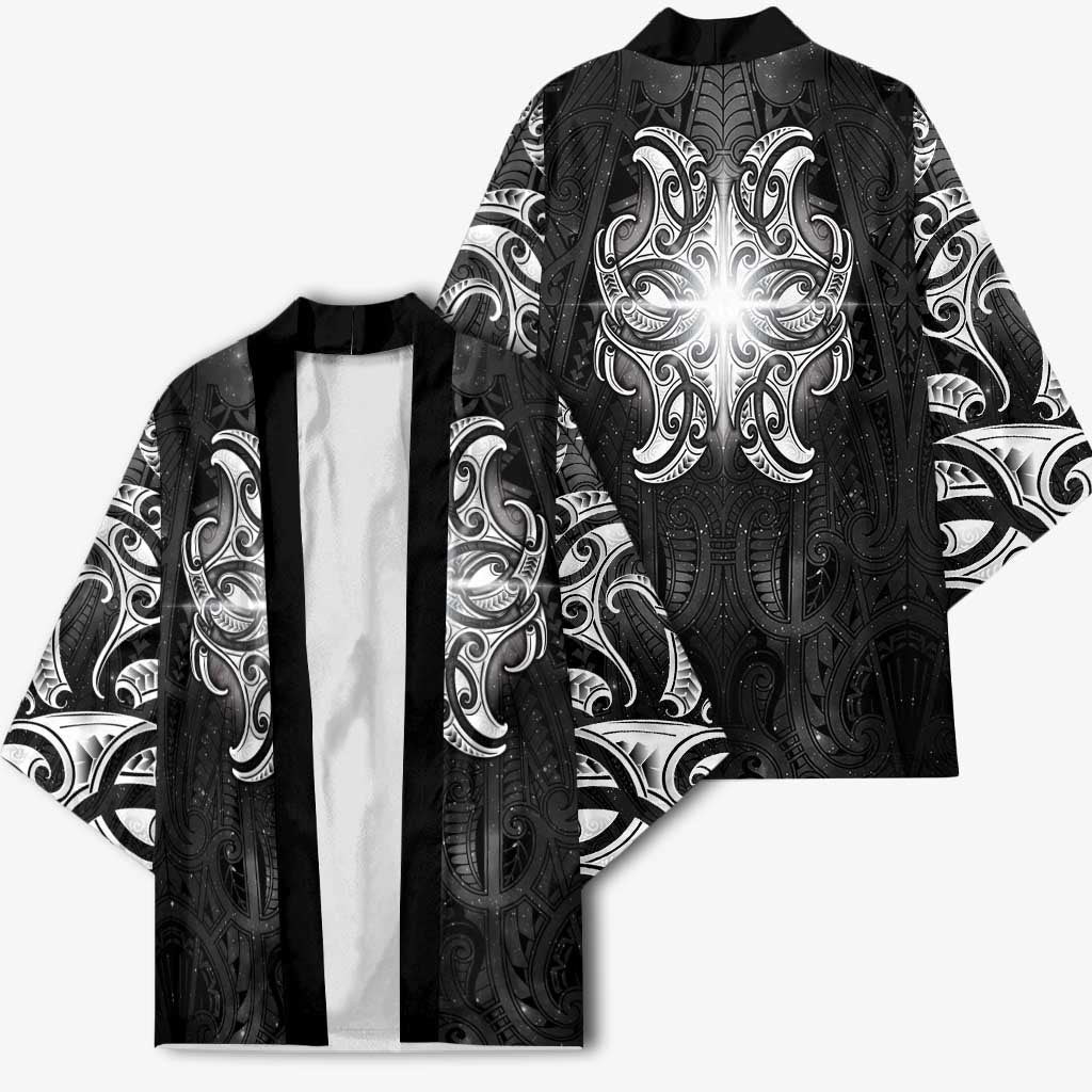 New Zealand Matariki Kimono Maori Moko Black Galaxy LT05 - Polynesian Pride