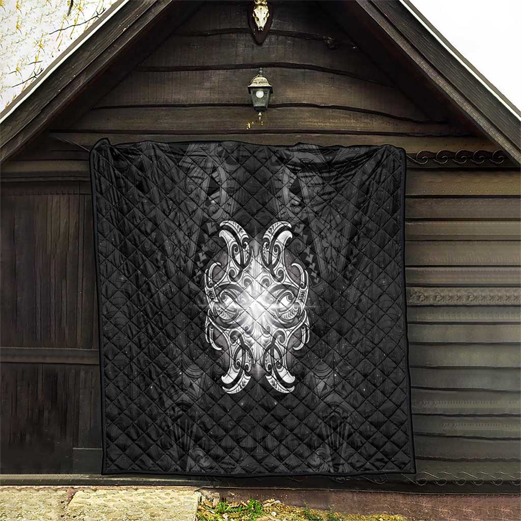New Zealand Matariki Quilt Maori Moko Black Galaxy LT05 - Polynesian Pride