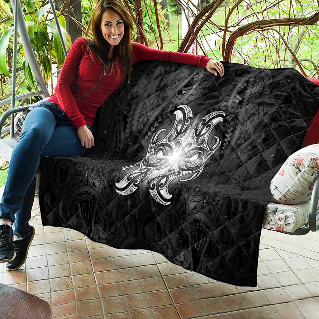 New Zealand Matariki Quilt Maori Moko Black Galaxy LT05 - Polynesian Pride
