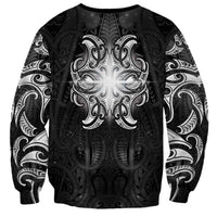 New Zealand Matariki Sweatshirt Maori Moko Black Galaxy LT05 - Polynesian Pride